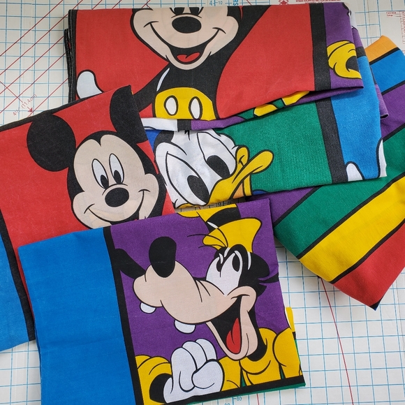 Mickey Mouse Friends Vintage Double Bed Sheet Set - Picture 1 of 16